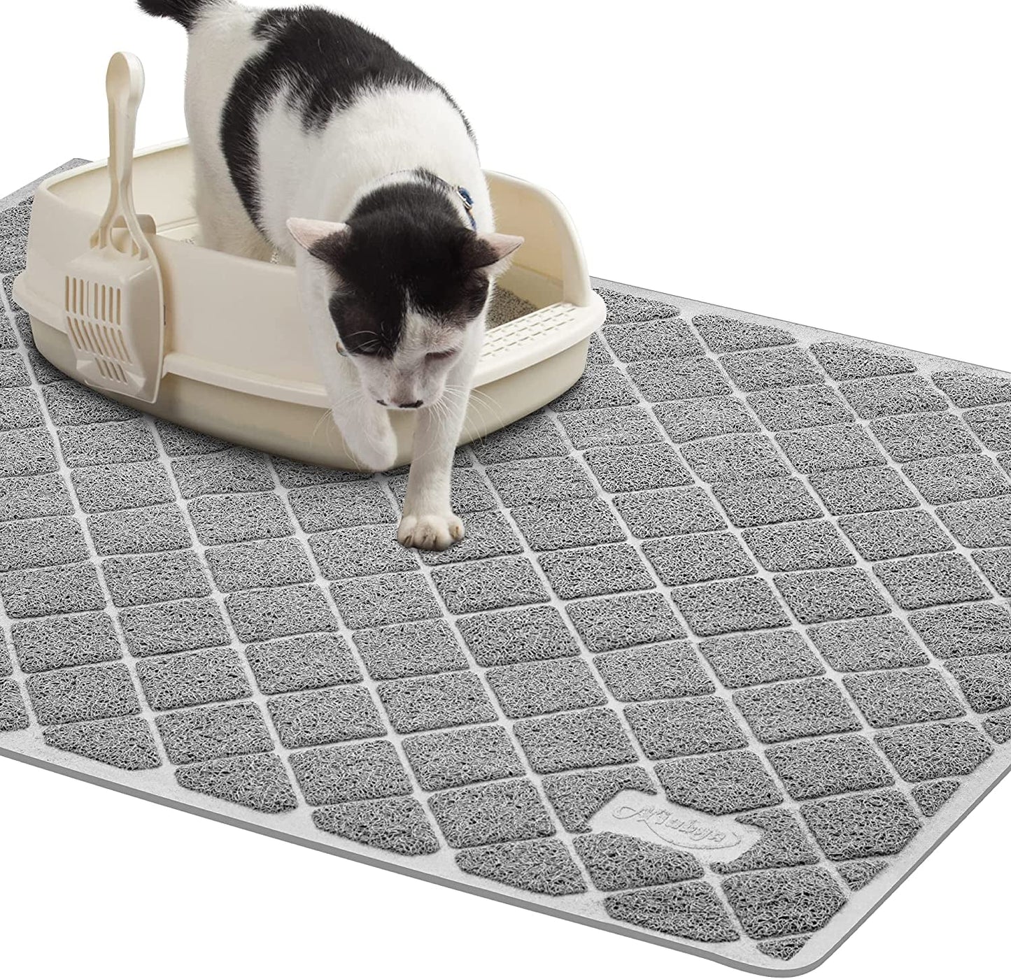 Premium Cat Litter Mat, Litter Box Mat with Non-Slip and Waterproof Backin